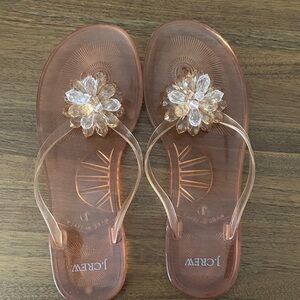 J. Crew Women's Sandals with Crystal Embellishment - Light Pink
